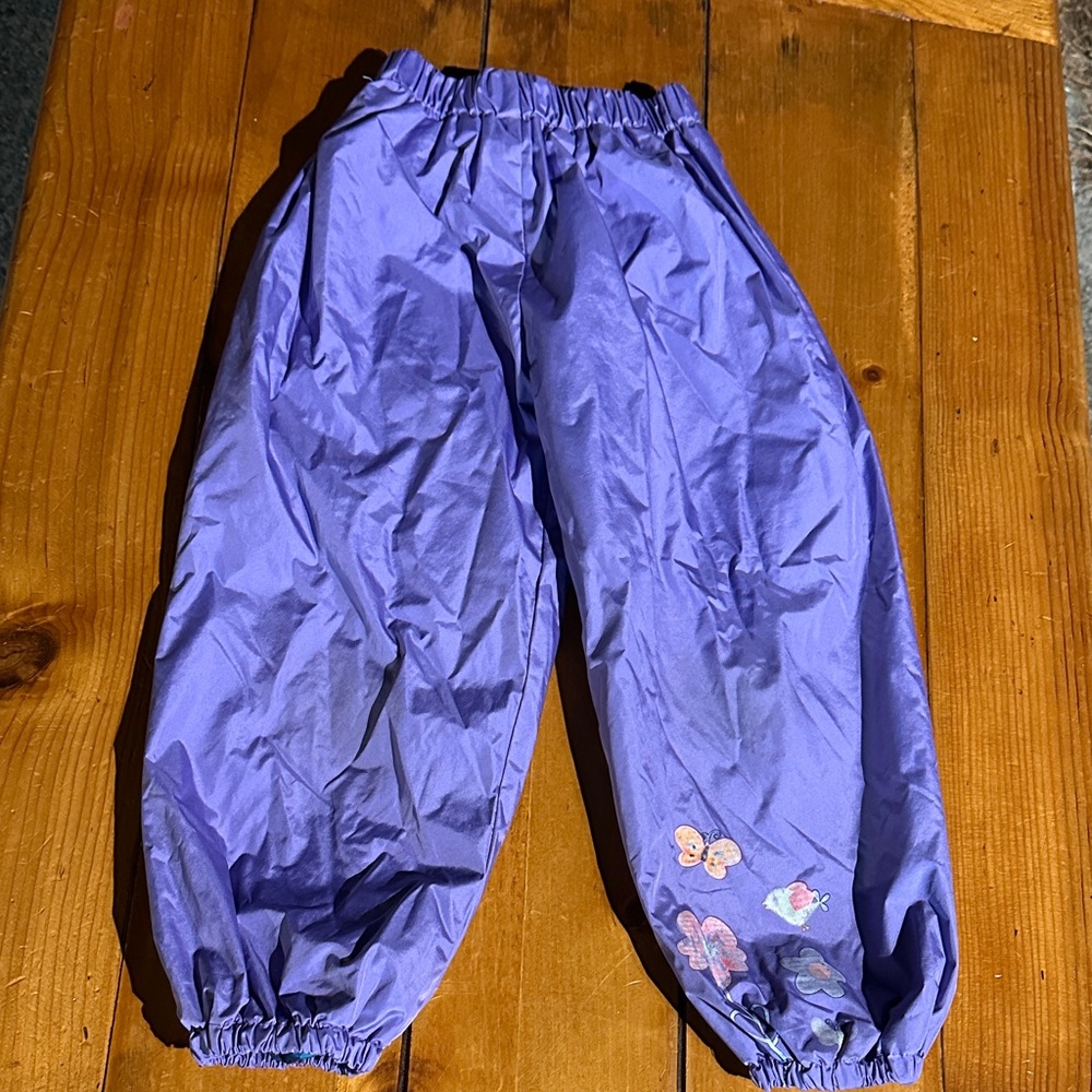 Purple Children's Pants with Butterfly Design